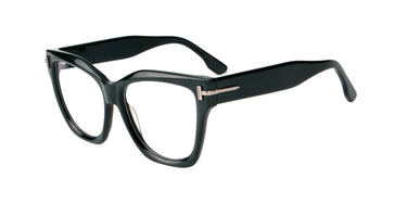 Women Urban Eyeglasses: Glory - Black - SpaceSMART Eye Clinic (Diagonal View)